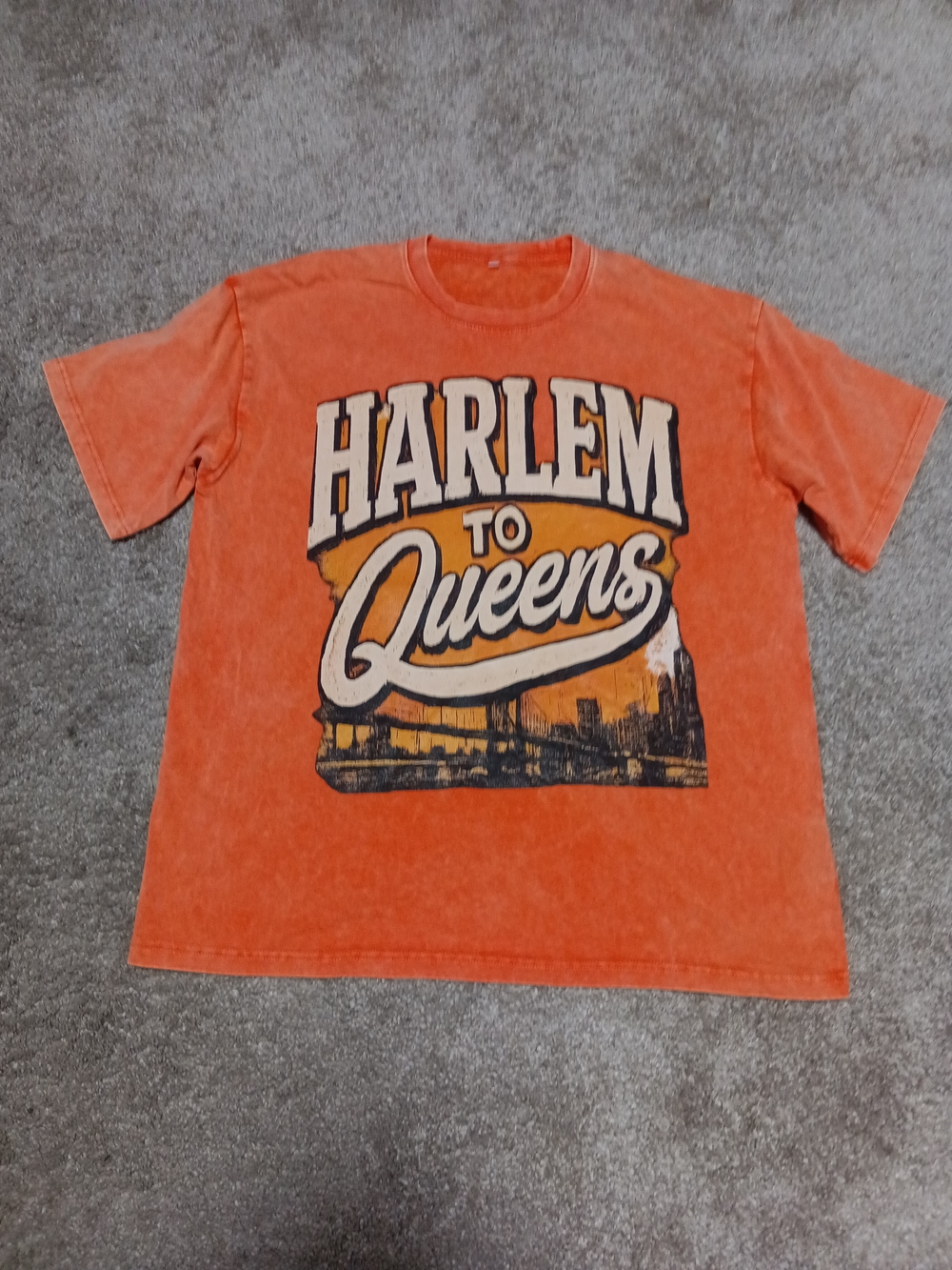 Harlem to Queens Graphic Tee - Orange